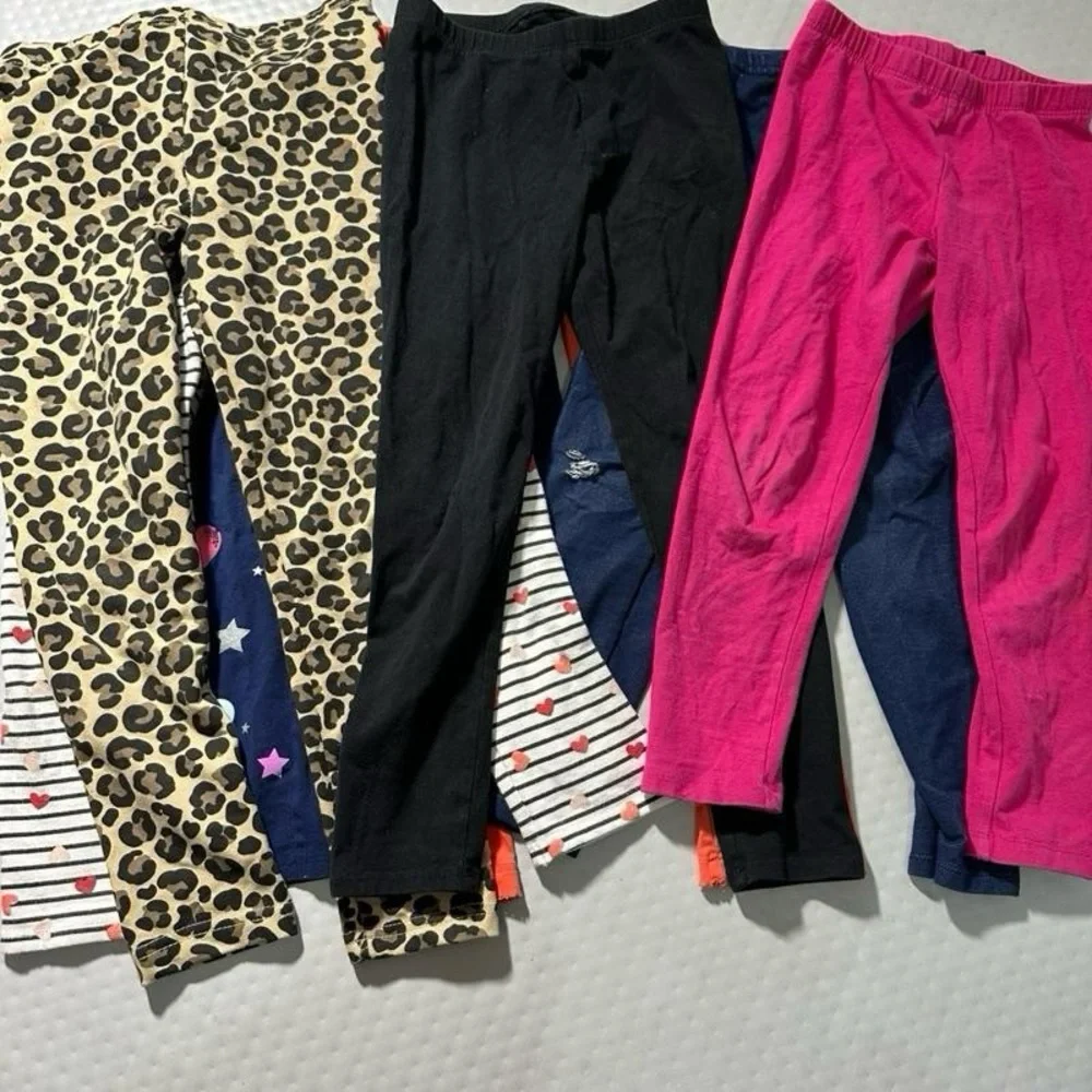 Children's Place, carters, some unbranded child size 5‎ pants Leopard pink Black
